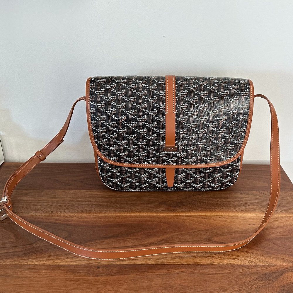Goyard Belvedere MM Crossbody in Classic Tan
